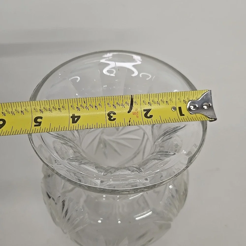 Vintage‎ Crystal Vase, Raised Diamond and Geometrics Cuts